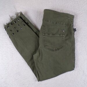 Rock & Republic Women's Fever Denim Size 16M Pull On jeans Olive Green